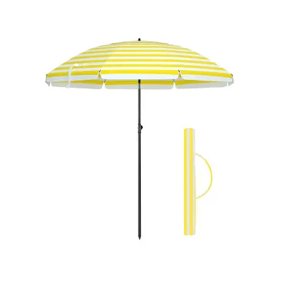 Plažni suncobran promjera 160 cm, žute boje