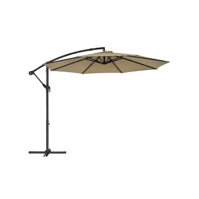 Suncobran s bočnom nogom 300x245 cm, boja taupe