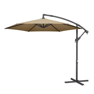 Suncobran s bočnim postoljem 300 cm, taupe