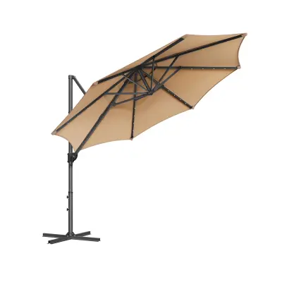 Vrtni suncobran 300x240 cm smeđi