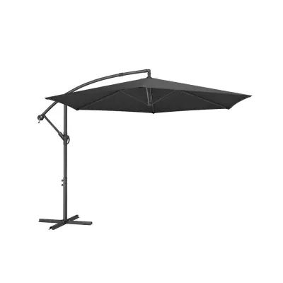 Suncobran s bočnim postoljem 350 cm sivi
