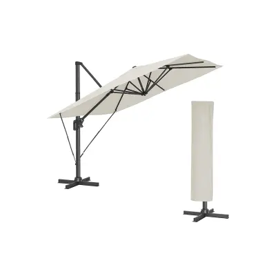 Suncobran s bočnim postoljem 300x300 cm Bež
