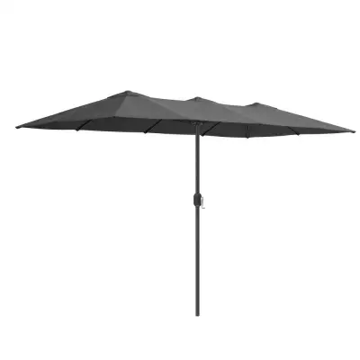 Suncobran Double Parasol 394x200 cm Sivi