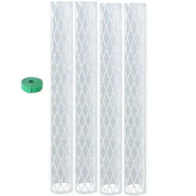 Plastični D-oblik moss stup 16in 4-kom s Velcro trakom za Monstera