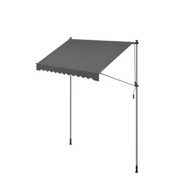 Tenda visina podesiva 250x120 cm Siva