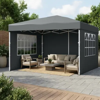 Paviljon 3x3x2,6 m Sivi