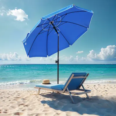 Suncobran za plažu 160 cm plavi