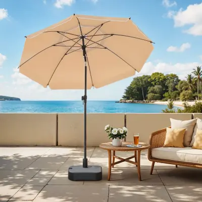 Suncobran za plažu 160 cm Sivi