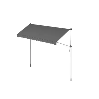 Tenda visilica visine podesive 400x120 cm Siva