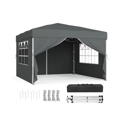 Paviljon 3x3x2,6 m tamnosivi
