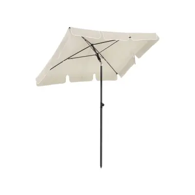 Pravokutni suncobran 200x125 cm sivi