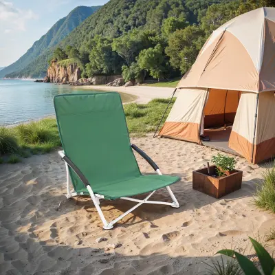 Set 2 komada stolica za plažu 53x56x74 cm zelena