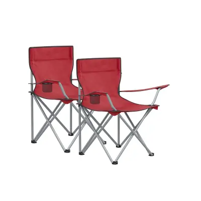Set kamp stolica 2 komada 84x52x81 cm crvena