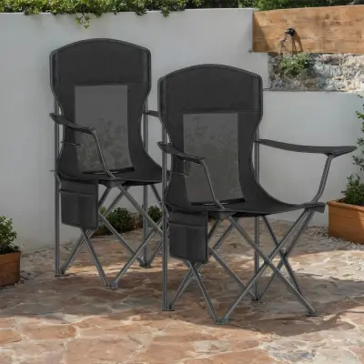 Kamp stolica 51,5x86,5x97 cm Crna