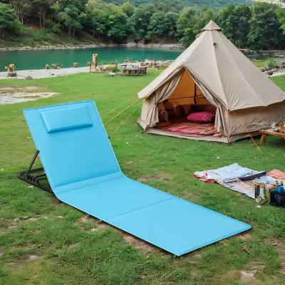 Stolica za plažu 158x55 cm plava