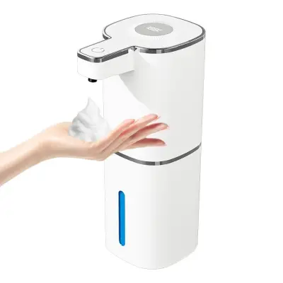 Bijeli bezdodirni pametni pjenasti dozator sapuna 400ML s USB punjenjem