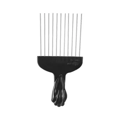 Pick češalj širokih zuba s 204 čeličnim iglicama - paket od 10, crni, salonski alat