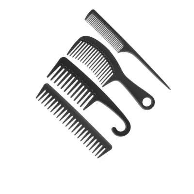 Set od 4 prijenosna plastična češlja — lagano oblikovanje, natapiranje, razdvajanje i češljevi širokih zubi za dom i salon