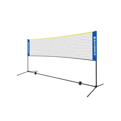 Mreža za badminton 400x103x90-155 cm plava