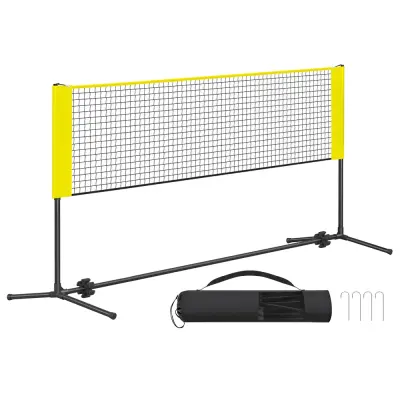 Set za badminton mrežu 300x103x155 cm žute boje