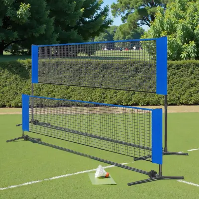 Badminton mreža 400x103 cm plava podesiva