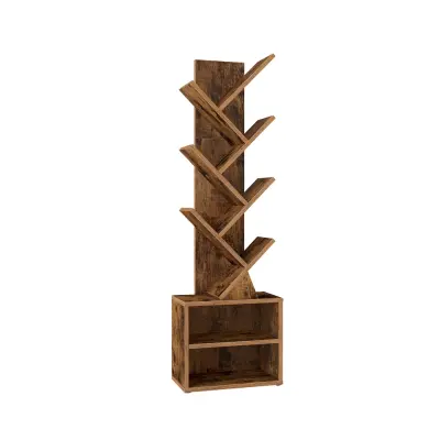 Polica za knjige u obliku stabla 20,3x38x123,2 cm smeđa