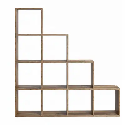 Knjigovodstveni regal 10 pregrada 29x129.5x129.5 cm smeđi