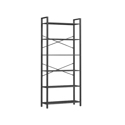 Knjigovodstveni regal 6 razina 80x30x186 cm Crni