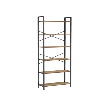 Knjigovodstveni regal 6 polica 80x30x186 cm smeđa