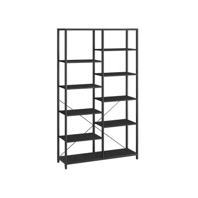 Knjigovodstveni regal 5 razina 30x100x170 cm Crni