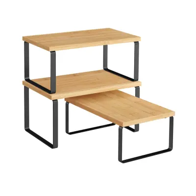 Set držača začina 3 komada 29.7x19.5x15.8 cm Crna Bež