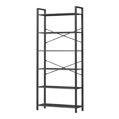 Polica za knjige 80x30x186 cm Crna