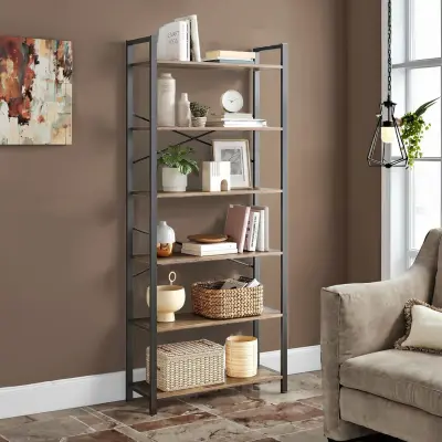 Knjigovodstveni regal 6 polica 80x30x186 cm smeđi