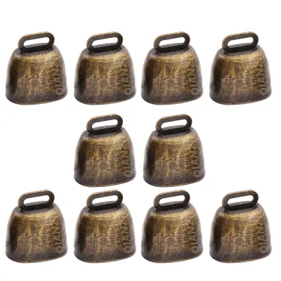 Antik brončani zvončići - set od 10, 35x35x24mm željezni zvončići