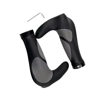 Ergonomski gumeni rukohvati za upravljač s metalnim završecima za MTB