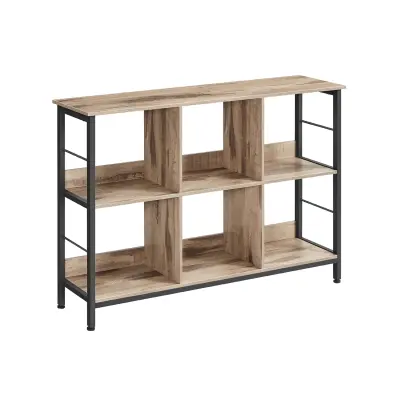 Knjigovodstveni regal 6 pregrada 120x33x80 cm smeđi