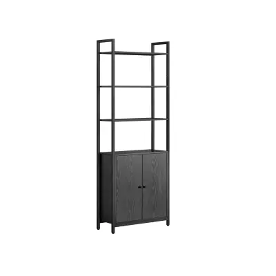 Knjigovodstveni regal 6 polica 24x60x159,5 cm Crni