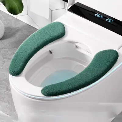 Set mekanih i udobnih jastučića za WC dasku Zelena