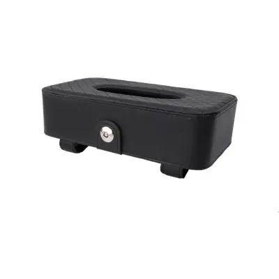 Držač maramica za sunčani vizir automobila od PU kože s magnetom Black