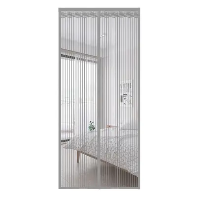 Mrežasta vrata s 9 parova magneta, siva, 90x210cm