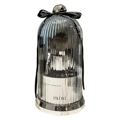 360° Rotirajući organizator za kistove s poklopcem i ručkom Silver
