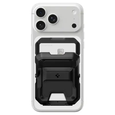 Spigen Tough Armor Pro MagSafe futrola s novčanikom za iPhone 15 crna