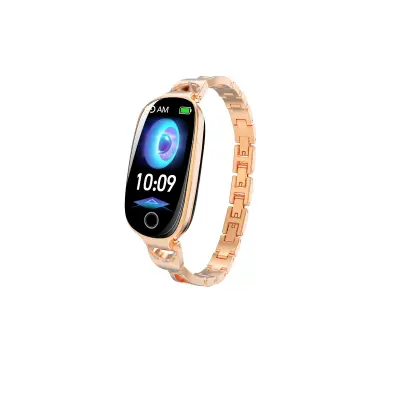F81 ženski pametni sat s mjerenjem otkucaja srca, SpO2 i krvnog tlaka - IP67 vodootporni fitness tracker, kompatibilan s iOS i Android Ružičasto-zl