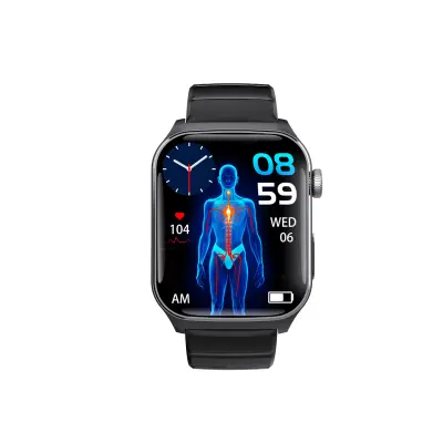 Pametni sat Sport s crnim silikonskim remenom - Bluetooth 5.3 pozivi, praćenje zdravlja, baterija 7-10 dana