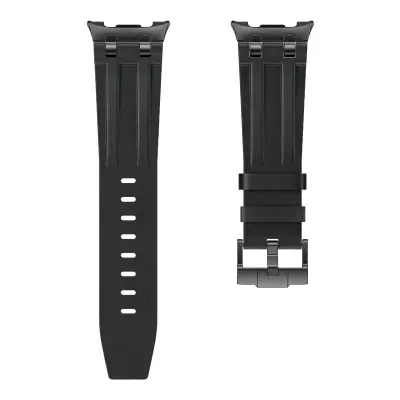 Kožni remen za sat kompatibilan sa Samsung S8 AP – vrhunska koža + nehrđajući čelik 304, 40 mm Black