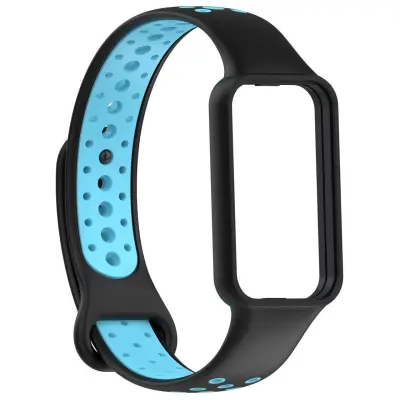 Zamjenski remen crno-plavi kompatibilan s Redmi Band 2 - mekani TPU remen Crna+Plava