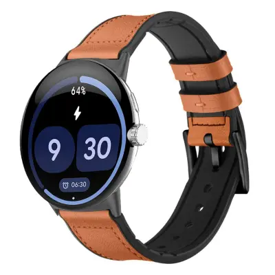 Sportski remen od silikona i umjetne kože kompatibilan s Google Pixel Watch 4 (45 mm) — 22 mm sučelje, prozračni podesivi remen