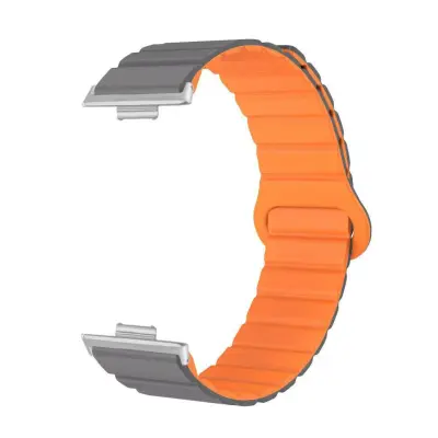 Zamjenski/kompatibilni dijelovi – Huawei silikonski remen magnet WATCH Fit3/4/5/Pro 21.3cmx2cm Grey Orange