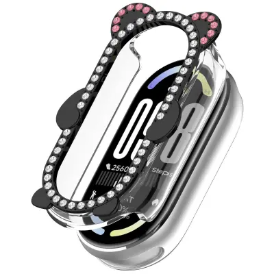 Medvjedić s cirkonima — zaštitna maska za Xiaomi Mi Band 10 Black