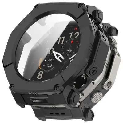 PC zaštitni ovitak s kaljenim staklom za Amazfit T-Rex Ultra2 Black